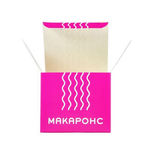 Коробка для 1 "макаронс 65x65x55 мм, з вашим дизайном КД6002 фото