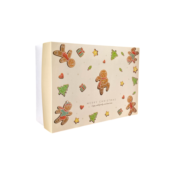 Коробка подарункова кришка-дно, картон білий 325 г/м2, Merry Christmas ПК0001 фото