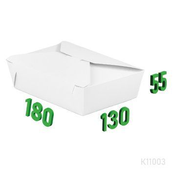 Контейнер для гарячих страв 180x130x55 мм, 750 мл. з ламінацією К11004 фото
